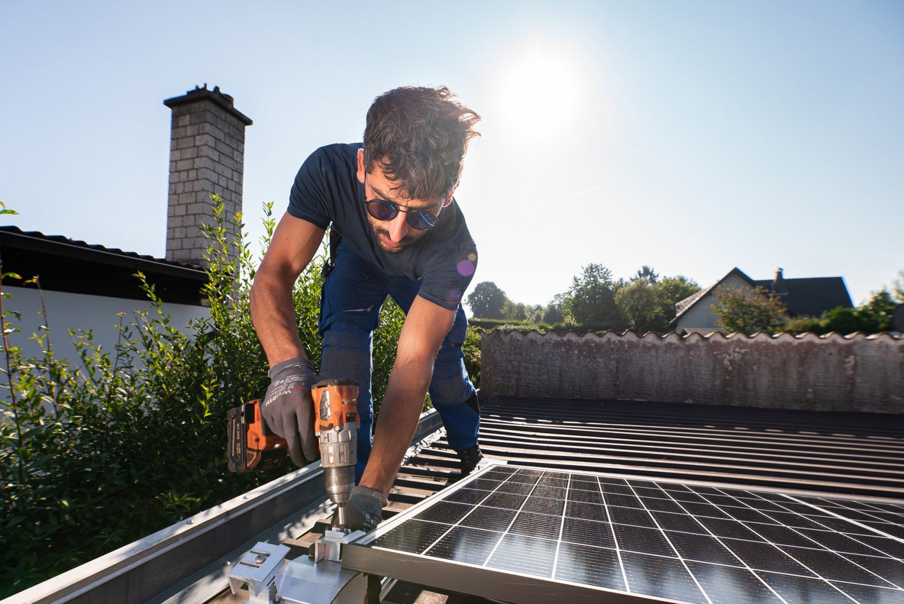 Montage einer Photovoltaik-Anlage