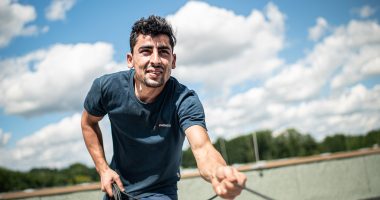 Kabelverlegung bei einer Photovoltaik-Anlage