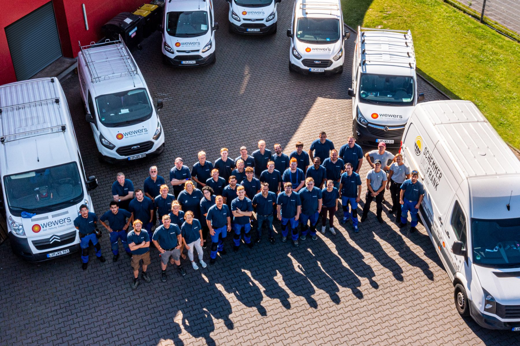 Luftaufnahme vom Team von wewers